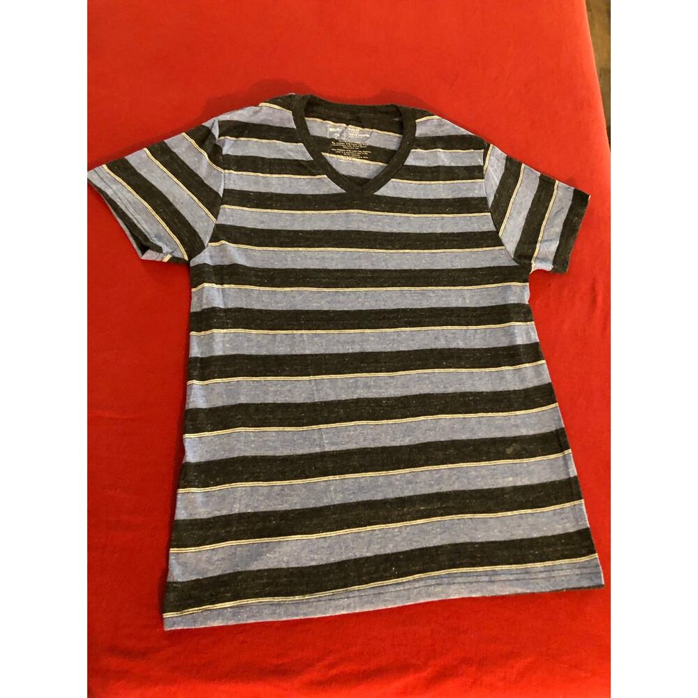 BDG men’s striped slim fit v neck casual short sleeve t-shirt Size Medium